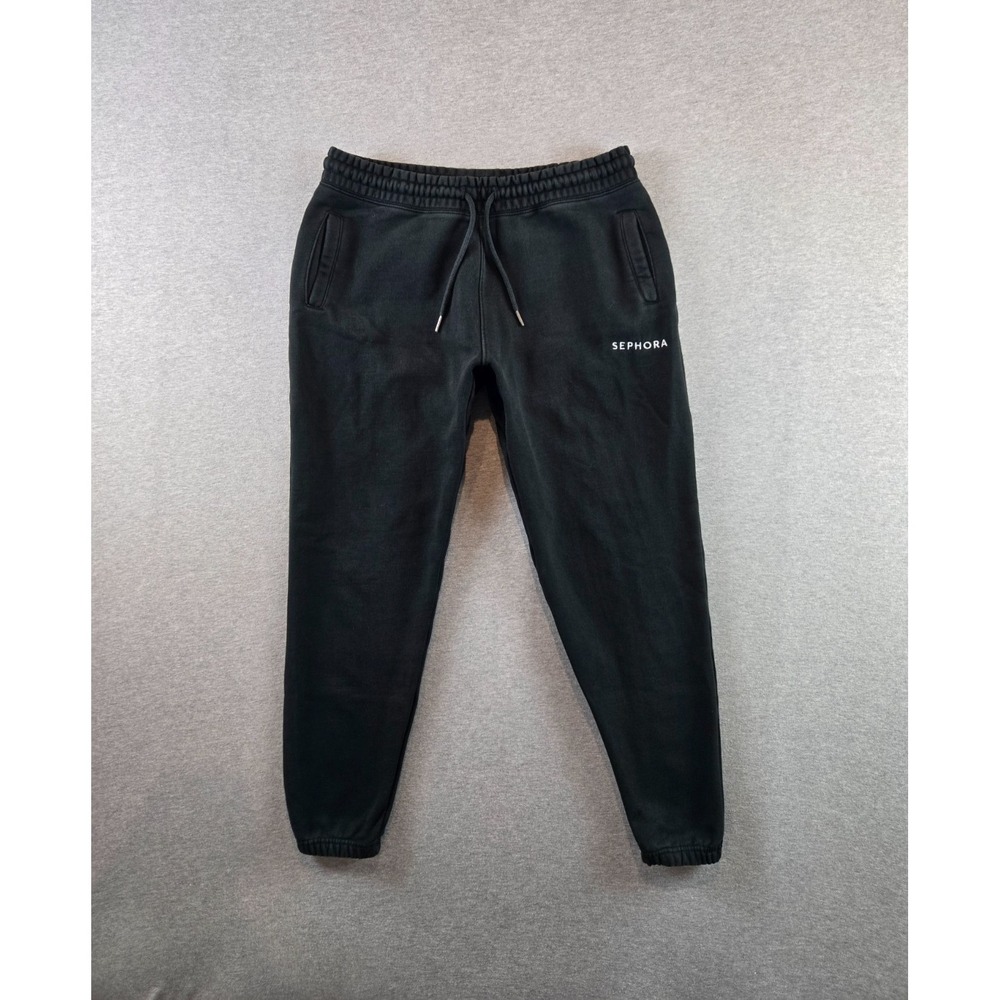 Sephora Sweatpants Womens XL‎ Black Fleece Joggers Original Favorites Organic